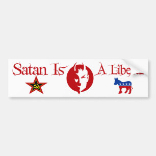 Satanは自由主義者です バンパーステッカー