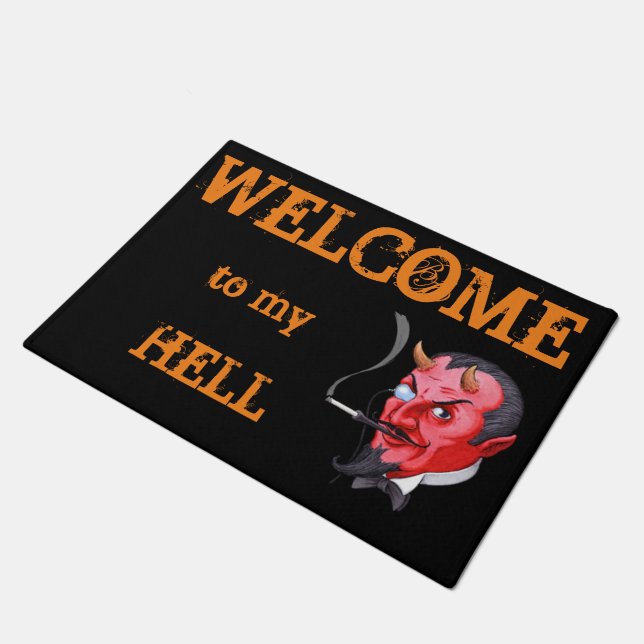 satan歓迎 ドアマット (アングル)