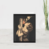 Satan Devil Hell Witch With Flames Cigarette Occul カード (正面)