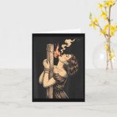 Satan Devil Hell Witch With Flames Cigarette Occul カード (黄色い花)