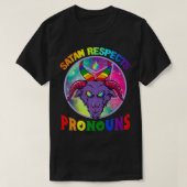 Satan Respects Pronouns LGBT Premium  Tシャツ (デザイン正面)