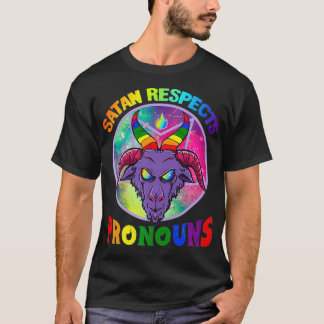 Satan Respects Pronouns LGBT Premium  Tシャツ