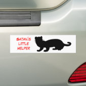 Satan´s little Helper mit Frettchenumriss バンパーステッカー (車上)