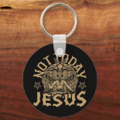 Satanic Baphomet Satan Not Today Jesus Tank TopIf  キーホルダー (正面)