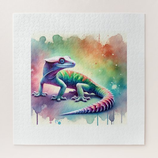 satanic leaf tailed gecko 021024AREF102 - Watercol ジグソーパズル (縦)