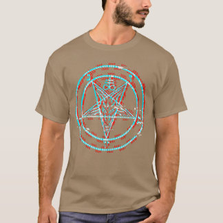Satanic Pentagram Baphomet Vaporwave Aesthetic Hor Tシャツ