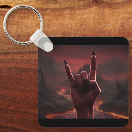 Satanic Salute キーホルダー (正面)