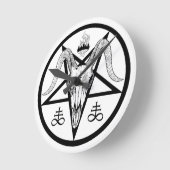 Satanic Wall Clock ラウンド壁時計 (傾斜)