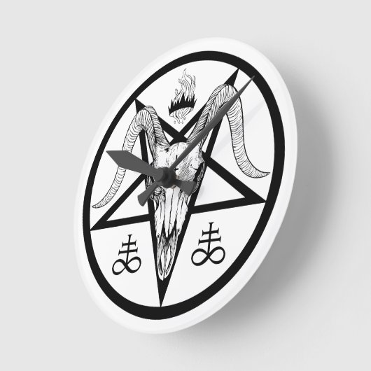 Satanic Wall Clock ラウンド壁時計 (傾斜)
