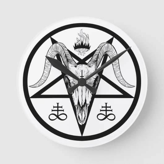 Satanic Wall Clock ラウンド壁時計 (正面)