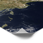 Satellite view of Turkey ポスター (角)