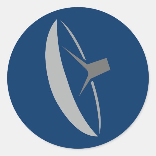 Satellitenschüssel sattelite dish ラウンドシール (正面)