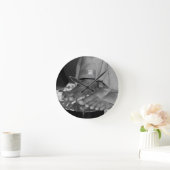 Sathya Saiのババのはす足の時計 ラウンド壁時計 (ホーム)