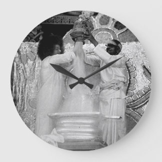 Sathya Saiのババの円形の大きい柱時計 ラージ壁時計