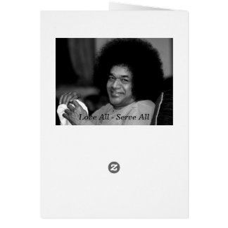 Sathya SaiのババのGreetinカード愛全サーブすべて