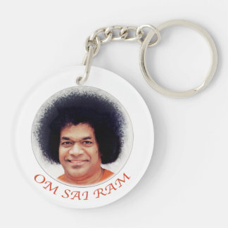 Sathya SaiのババのKeychainの二重側面 キーホルダー