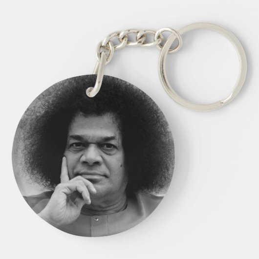 Sathya SaiのババKeychain キーホルダー (裏面)
