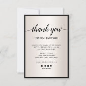 Satin金ゴールドご購入時のノートカードをありがとう ノートカード (正面)