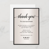 Satin金ゴールドご購入時のノートカードをありがとう ノートカード (正面/裏面)