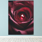 Satinheart Rouge – Gemstone Rose Canvas キャンバスプリント (インサイチュ (ウッドフロア))