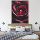 Satinheart Rouge – Gemstone Rose Canvas キャンバスプリント (インサイチュ (寝室))