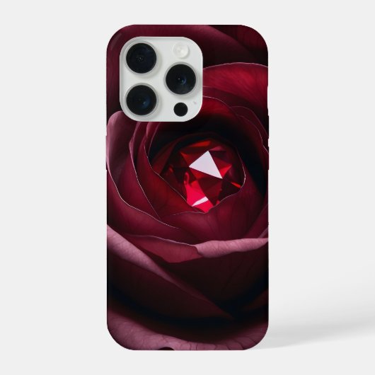 Satinheart Rouge – Rose Gem Phone Case iPhoneケース (裏面)