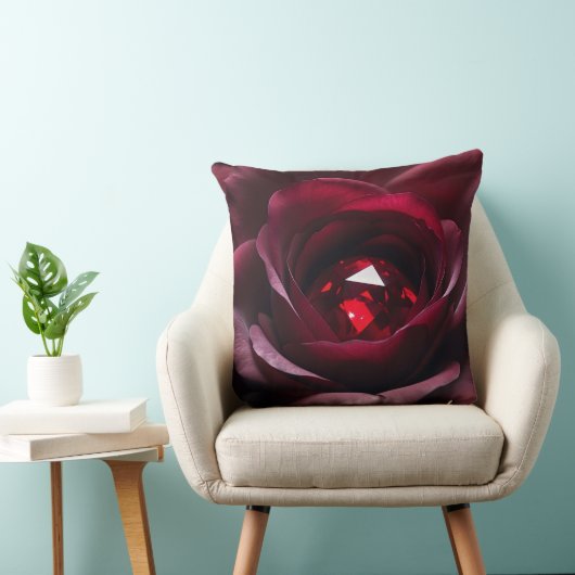 Satinheart Rouge – Ruby Rose Pillow クッション (椅子)