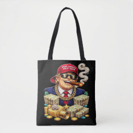 Satirical MAGA Billionaire Cartoon — Retro Pop Art トートバッグ