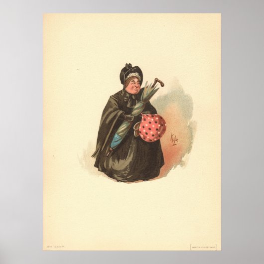 Satiry Gamp by Kyd from Martin Chuzzlewit ポスター (正面)