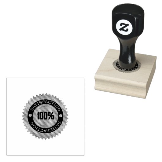 SATISFACTION 100% Elegant Office School Green Ink  ラバースタンプ (押印)