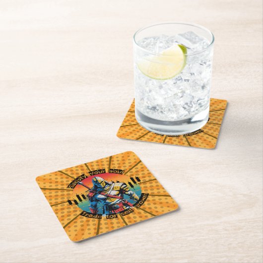 Satisfy | Trade motivation | Fantasy Design Comic スクエアペーパーコースター (インサイチュ)