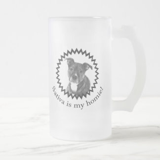 Sativa私のHomieによって曇らされるマグはです フロストグラスビールジョッキ