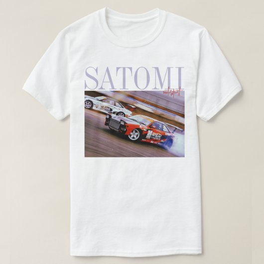 satomiモータースポーツ「ドリフトシーン」 tシャツ (デザイン正面)