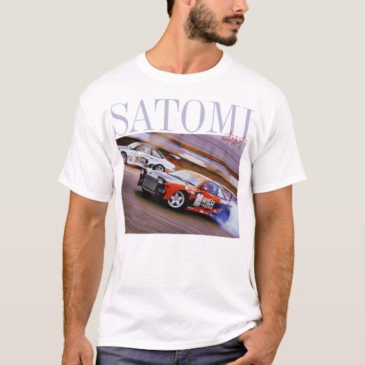 satomi motorsport  "Drift Scene" Tシャツ (正面)