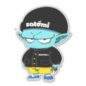 Satomi x Hoodwillドライバ シール (正面)