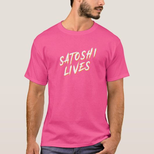 Satoshi Lives Bitcoin 1 Tシャツ (正面)