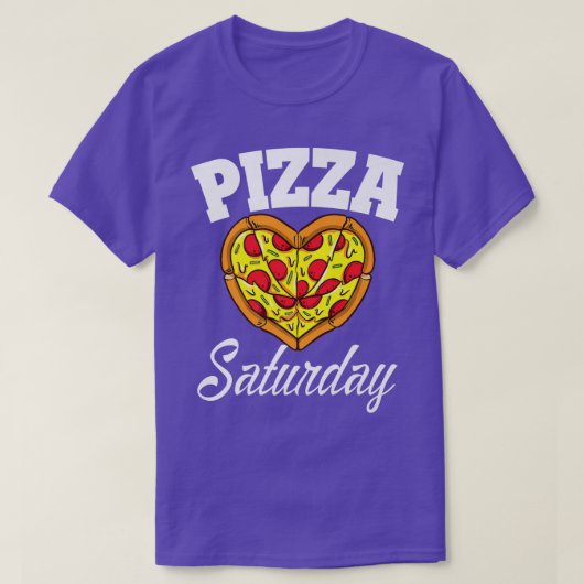 Saturday Pizza Night Funny Pizza Lover Fast Food 1 Tシャツ (デザイン正面)