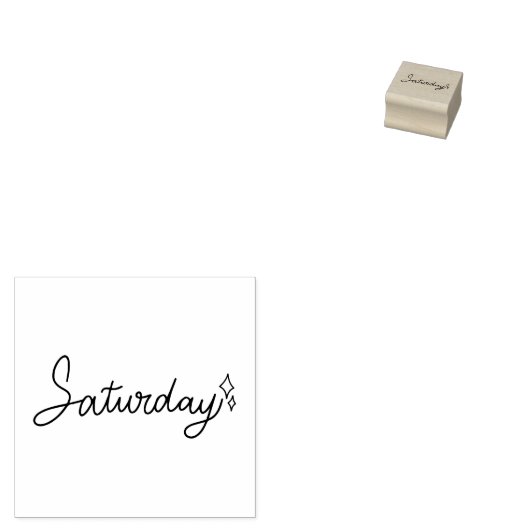 Saturday Weekday Journal Design ラバースタンプ (押印)