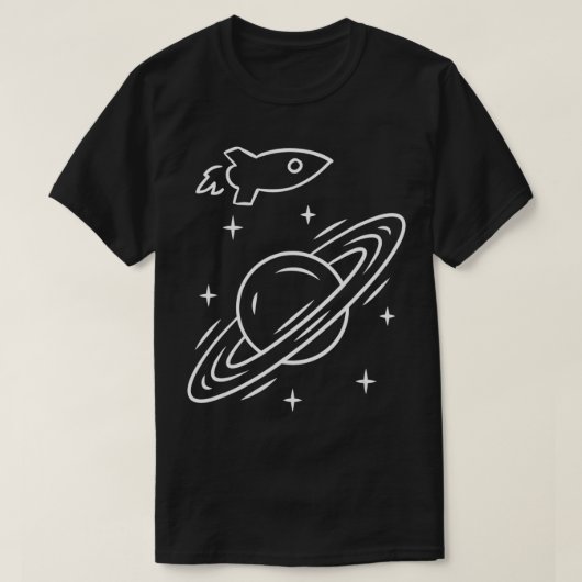 Saturn Hula Hoop Orbit Outer Rings Graphic Space G Tシャツ (デザイン正面)