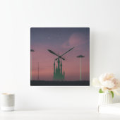 Saturn Paradise スクエア壁時計 (ホーム)