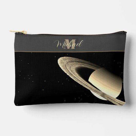 Saturn-Planet-Astronomie-Nerd-Zubehör アクセサリーポーチ (正面)