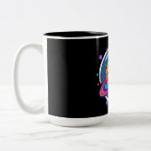 Saturn Planet Coffee Mug – Cosmic Design for Space ツートーンマグカップ (左)