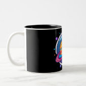 Saturn Planet Coffee Mug – Cosmic Design for Space ツートーンマグカップ (左)