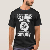 Saturn Planet Ring Solar System Gas Atmosphere Spa Tシャツ (正面)