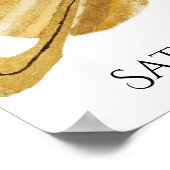 Saturn Planet Watercolor Poster ポスター (角)