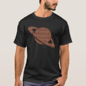 Saturn Planeten Coffee Beans Tシャツ (正面)