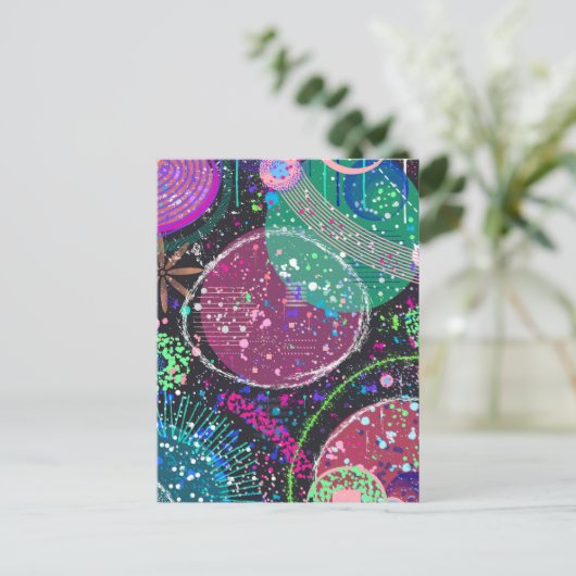 Saturn’s Rings: Maximalist Abstract Art ポストカード (スタンド正面)