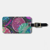 Saturn’s Rings: Maximalist Abstract Art ラゲッジタグ (正面横)