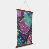 Saturn’s Rings: Maximalist Abstract Art 吊り下げ型タペストリー (傾斜あり)