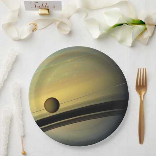 Saturn Tableware from the Celestial Collection ペーパープレート (ウェディング)